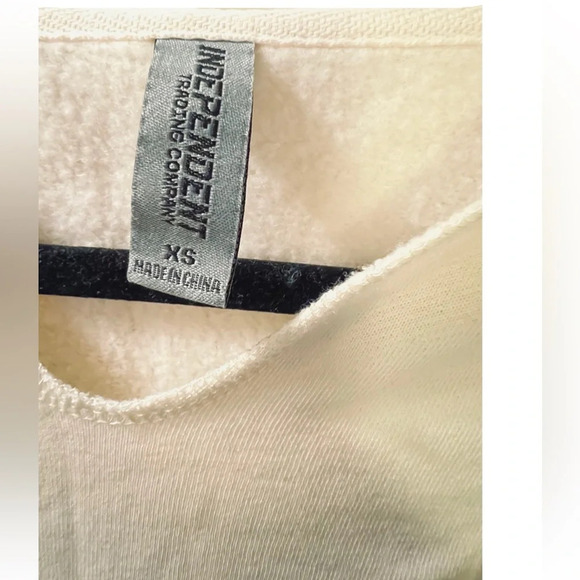 NWOT Independent Trading Co California Wave Wash Hooded Sweatshirt, Size XS Bone - Picture 6 of 8